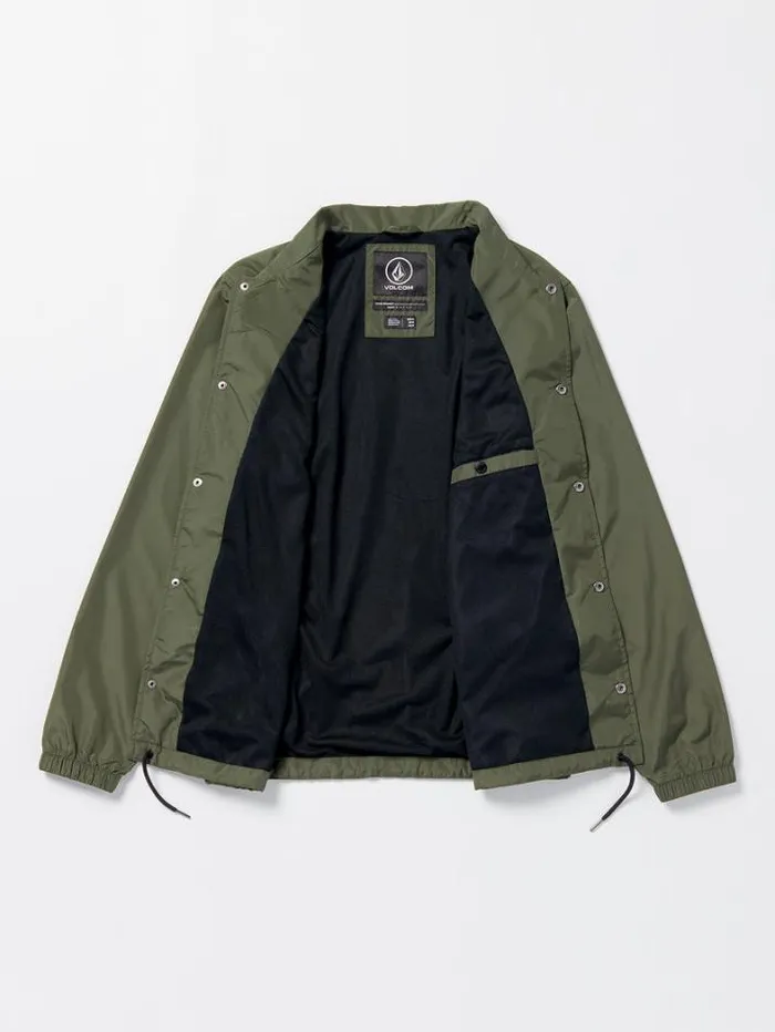 Mens Jackets Volcom Skate Vitals Coaches Jacket 8211 Squadron Green