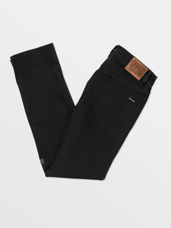 Mens Jeans Volcom Solver Modern Fit Jeans 8211 Black Out