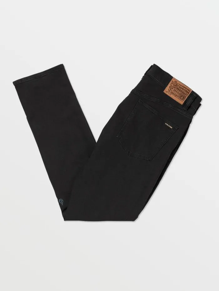 Mens Jeans Volcom Vorta Slim Fit Jeans 8211 Black Out