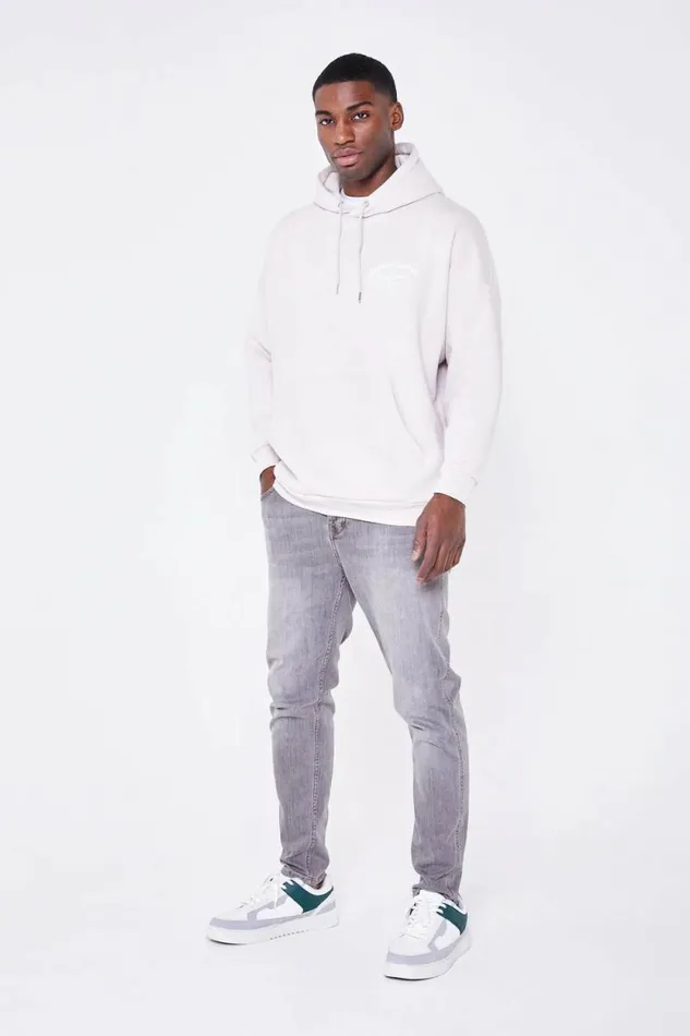 Mens Louie Oversized Hoodie 8211 Oatmeal Jameson Carter Hoodies and Sweatshirts