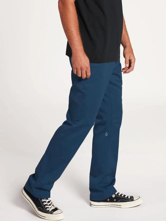 Mens Pants Volcom Frickin Modern Stretch Chino Pants 8211 Smokey Blue