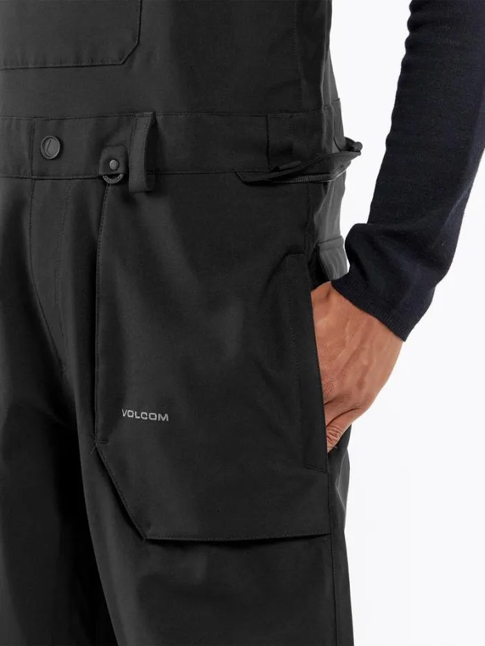 Mens Pants Volcom Roan Bib Overalls 8211 Black