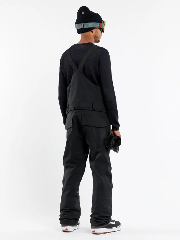 Mens Pants Volcom Roan Bib Overalls 8211 Black