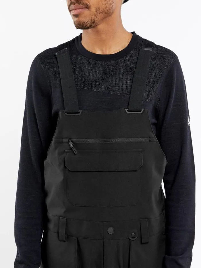 Mens Pants Volcom Roan Bib Overalls 8211 Black