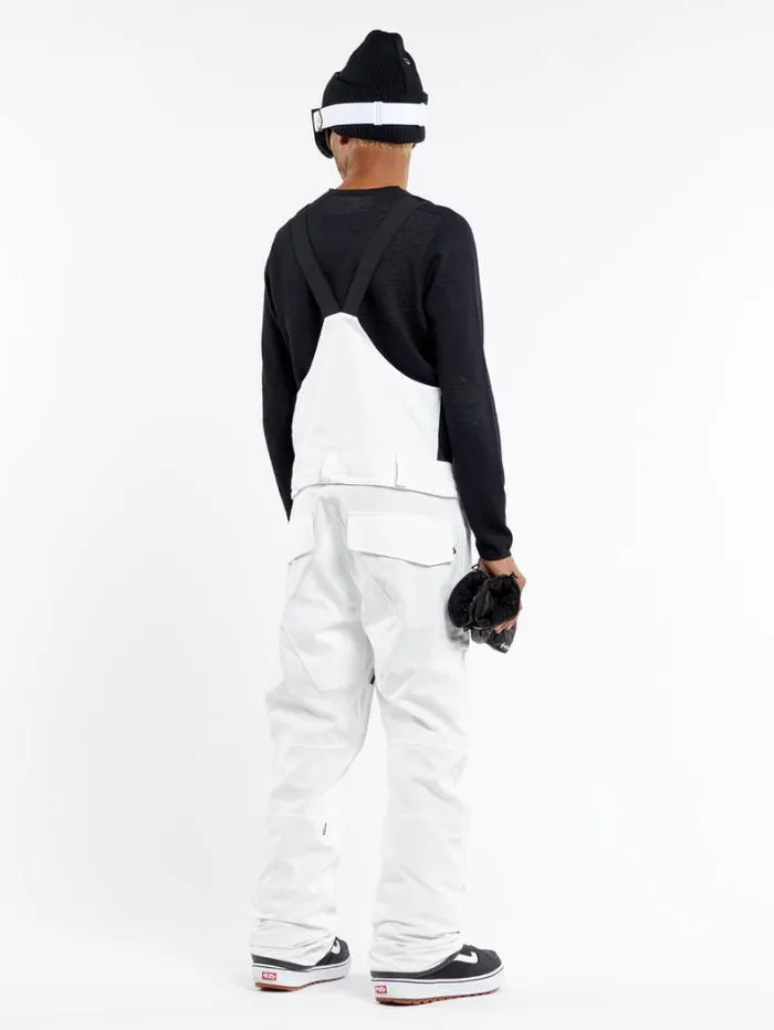 Mens Pants Volcom Roan Bib Overalls 8211 White