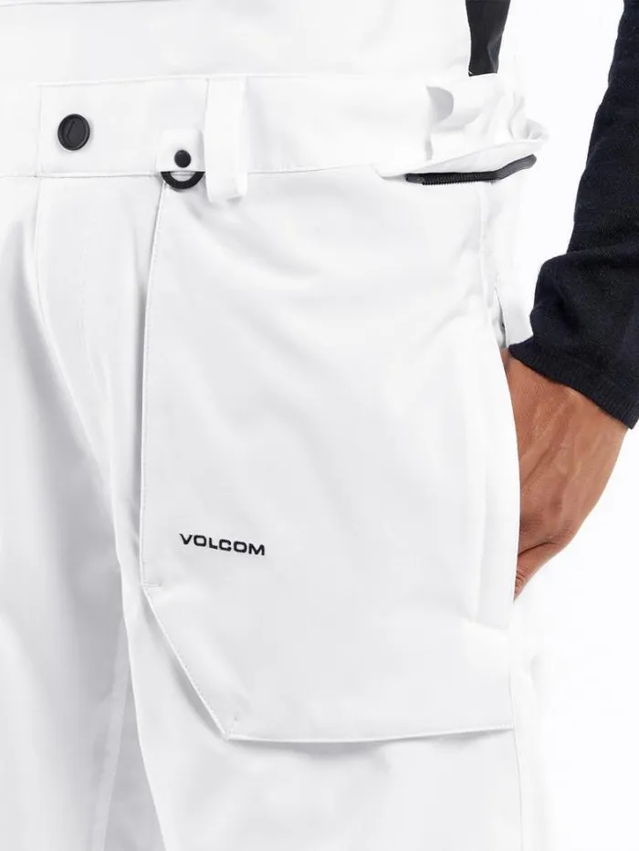 Mens Pants Volcom Roan Bib Overalls 8211 White