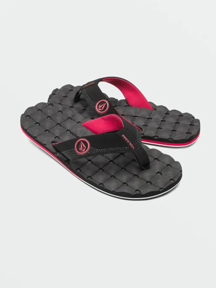 Mens Sandals Volcom Recliner Sandals 8211 Ribbon Red