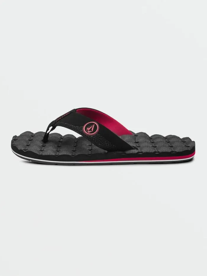 Mens Sandals Volcom Recliner Sandals 8211 Ribbon Red