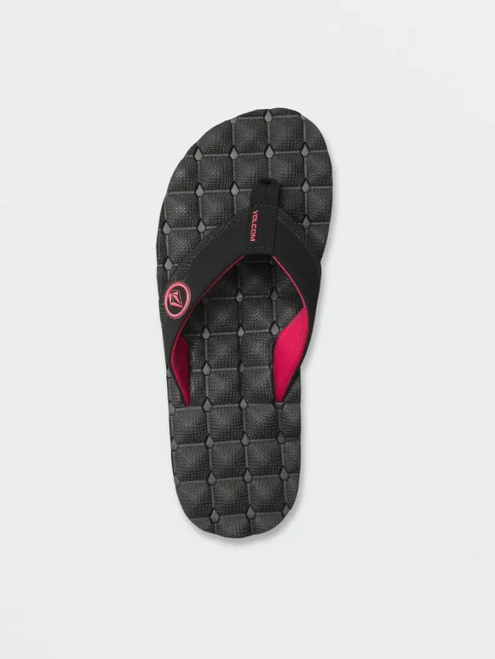 Mens Sandals Volcom Recliner Sandals 8211 Ribbon Red