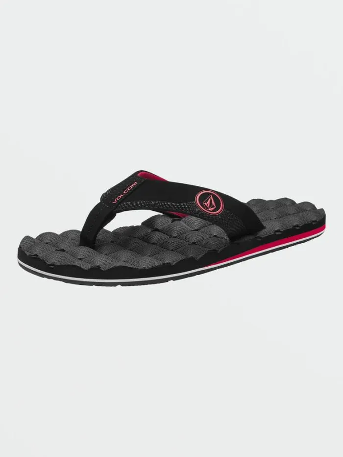 Mens Sandals Volcom Recliner Sandals 8211 Ribbon Red