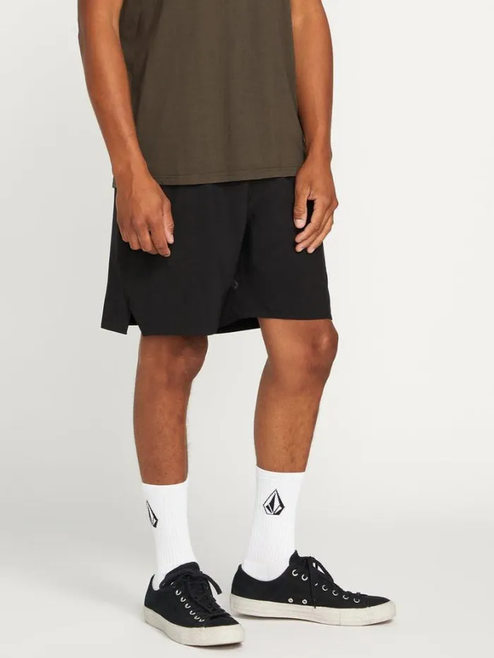 Mens Shorts Volcom Frickin Ascender Elastic Waist Shorts 8211 Black