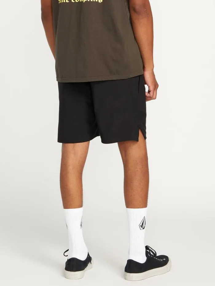Mens Shorts Volcom Frickin Ascender Elastic Waist Shorts 8211 Black