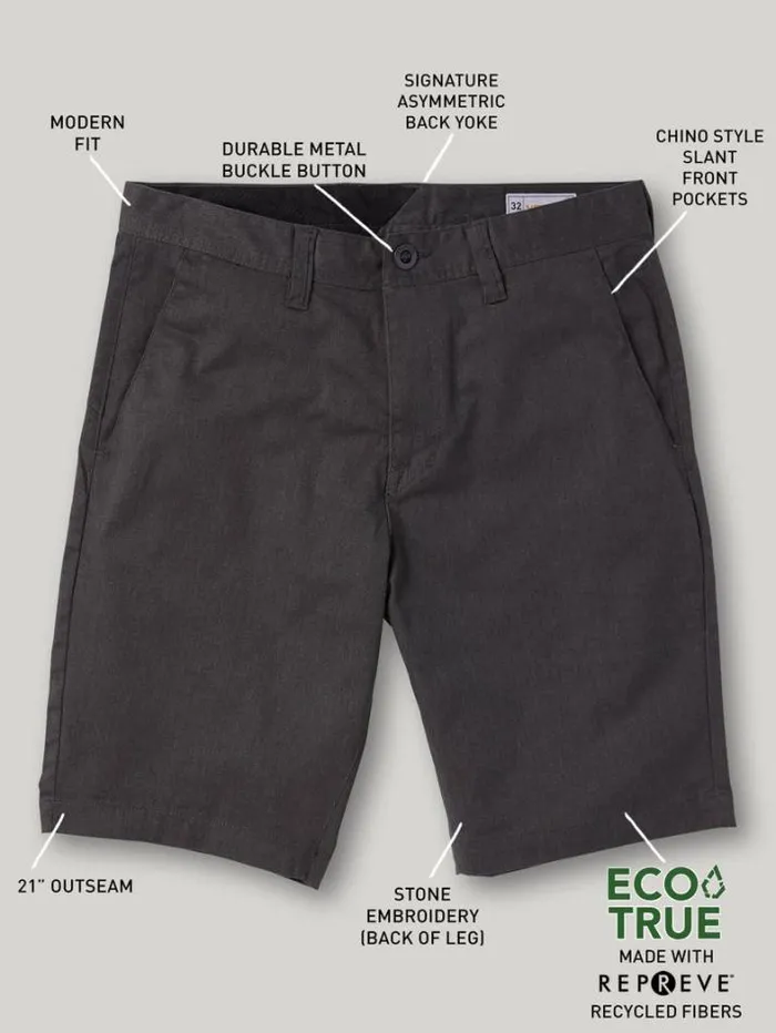 Mens Shorts Volcom Frickin Modern Stretch Shorts 8211 Charcoal Heather