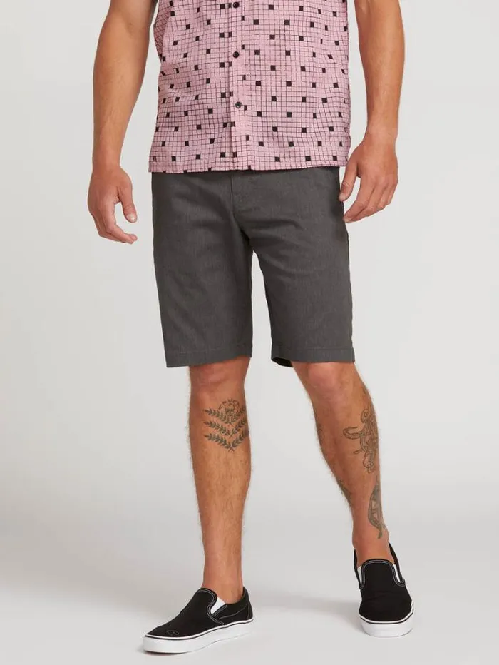 Mens Shorts Volcom Frickin Modern Stretch Shorts 8211 Charcoal Heather
