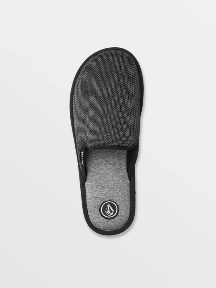 Mens Slippers Volcom Stoney Motel Slip Sandals 8211 Black Grey