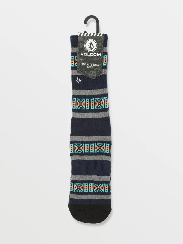 Mens Socks Volcom Dosage Stripe Socks 8211 Navy