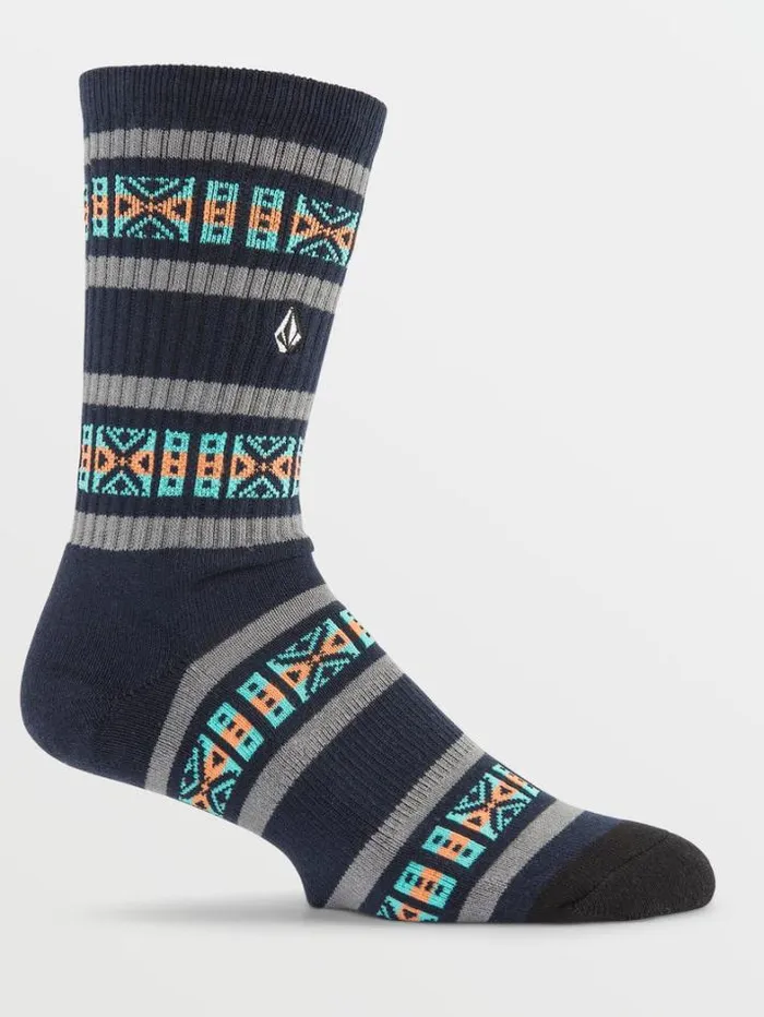 Mens Socks Volcom Dosage Stripe Socks 8211 Navy