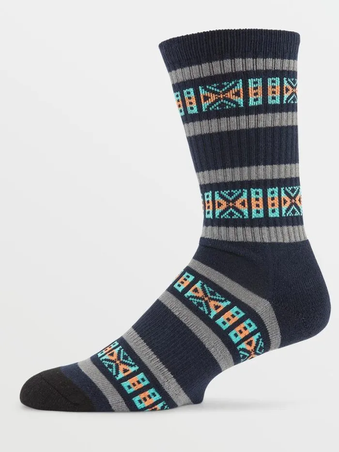 Mens Socks Volcom Dosage Stripe Socks 8211 Navy