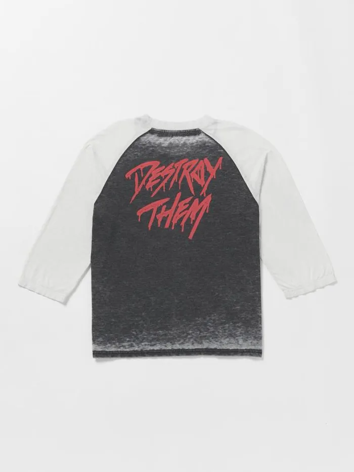 Mens TShirts and Tanks Volcom Skate Vitals Collin Provost Raglan Short Sleeve Tee 8211 Black