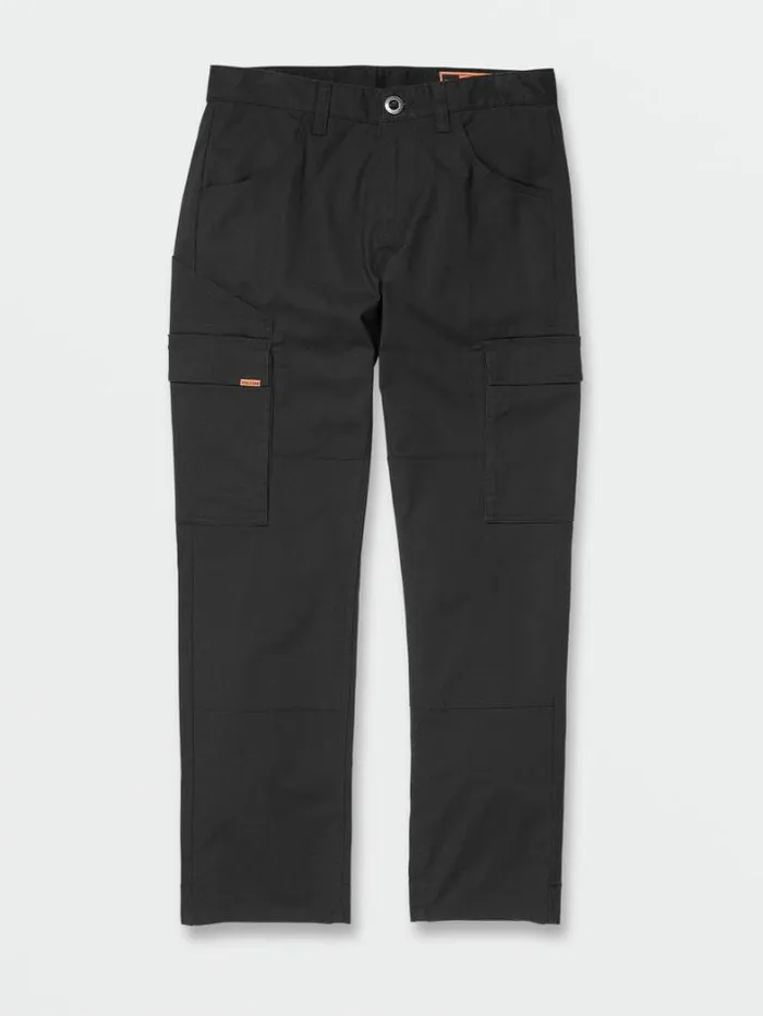 MensWorkwear Pants Volcom Workwear Meter Light Work Pants 8211 Black