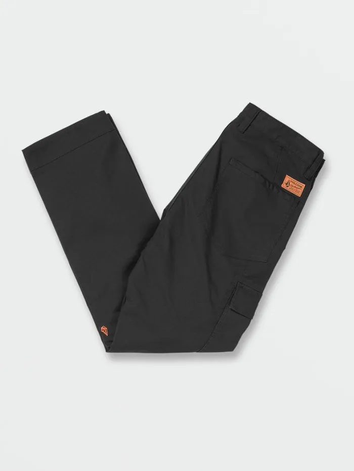 MensWorkwear Pants Volcom Workwear Meter Light Work Pants 8211 Black