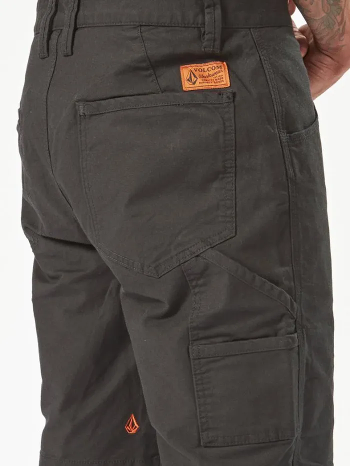 MensWorkwear Shorts Volcom Workwear Caliper Work Shorts 8211 Black