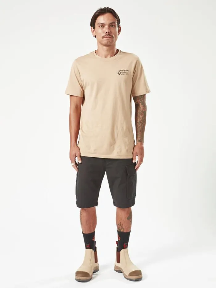 MensWorkwear Shorts Volcom Workwear Caliper Work Shorts 8211 Black