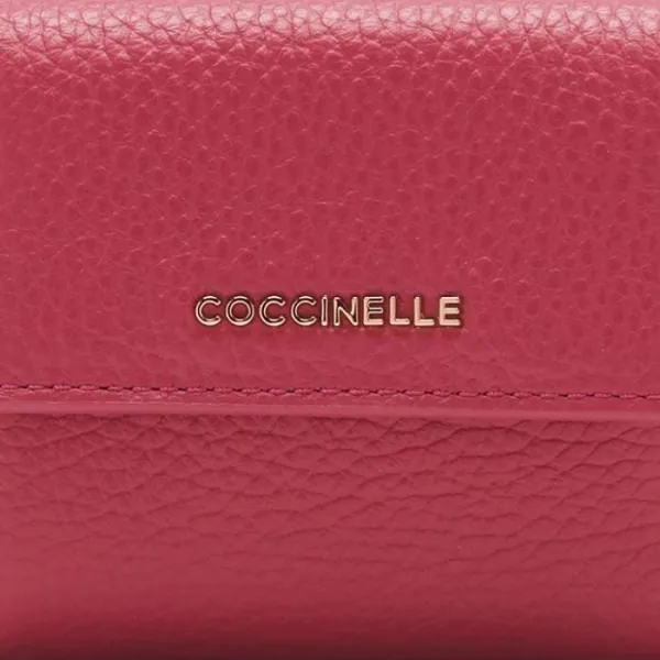 Metallic Soft Rosewood Women Coccinelle Wallets and Small Leather Goods