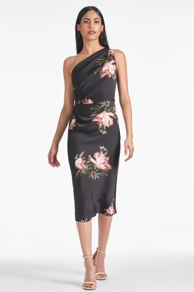 Midi Women Sachin and Babi Carmen Dress 8211 Noir Blossom