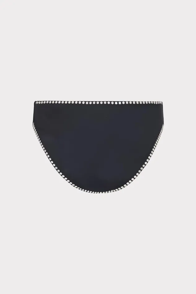 Milly Heat Set Embellishment Bikini Bottom Black Women Bikinis