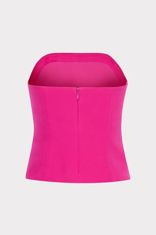 Milly Lana Cady Strapless Top Fuchsia Women Matching Sets Milly Lana Cady Strapless Top Fuchsia Women Matching Sets