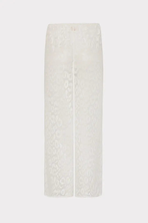 Milly Leopard Jacquard Track Pant White Women Swim and Coverups