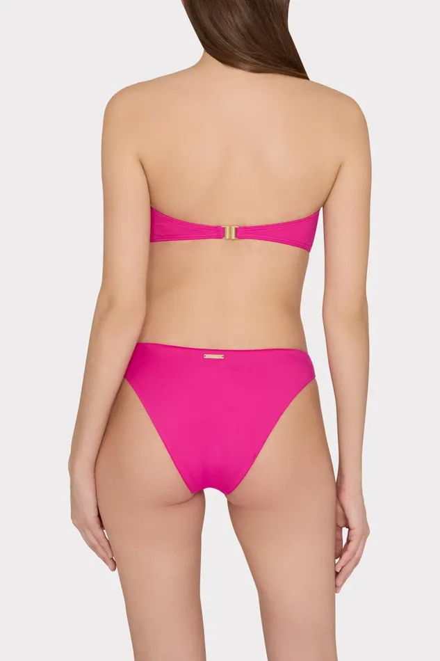 Milly Margot Bandeau Top Hot Pink Women Bikinis