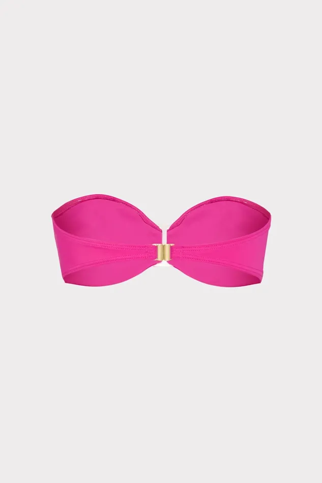 Milly Margot Bandeau Top Hot Pink Women Bikinis
