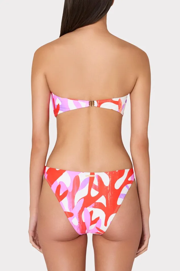 Milly Margot Italian Under The Sea Bikini Bottom Pink Multi Women Swim and Coverups