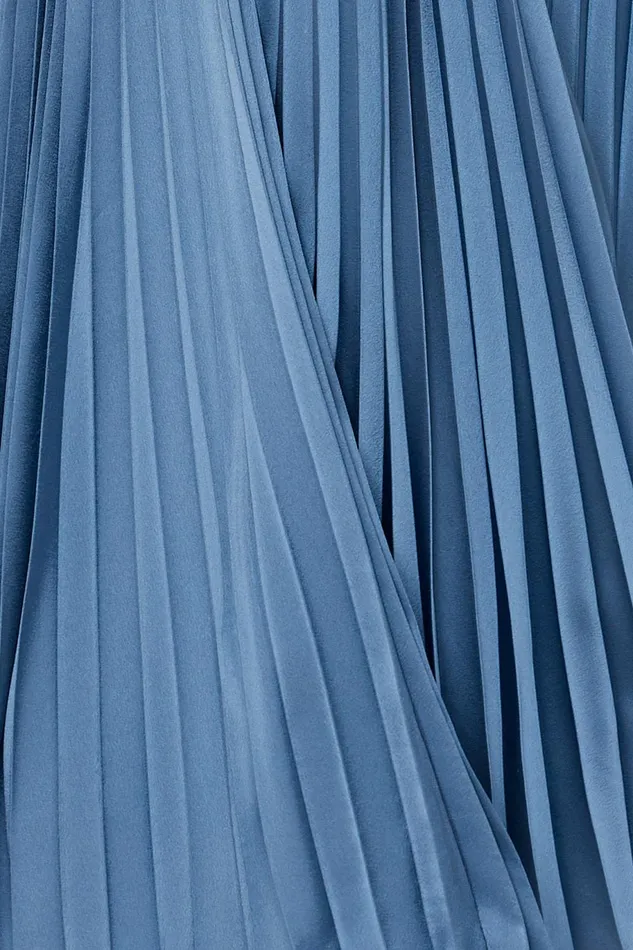 Milly Nadie Pleated Satin Maxi Dress Stone Women Dresses