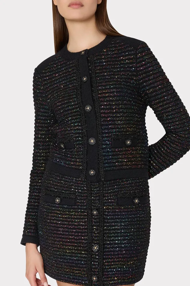 Milly Sequin Textured Cardigan Multi Women Matching Sets Milly Sequin Textured Cardigan Multi Women Matching Sets