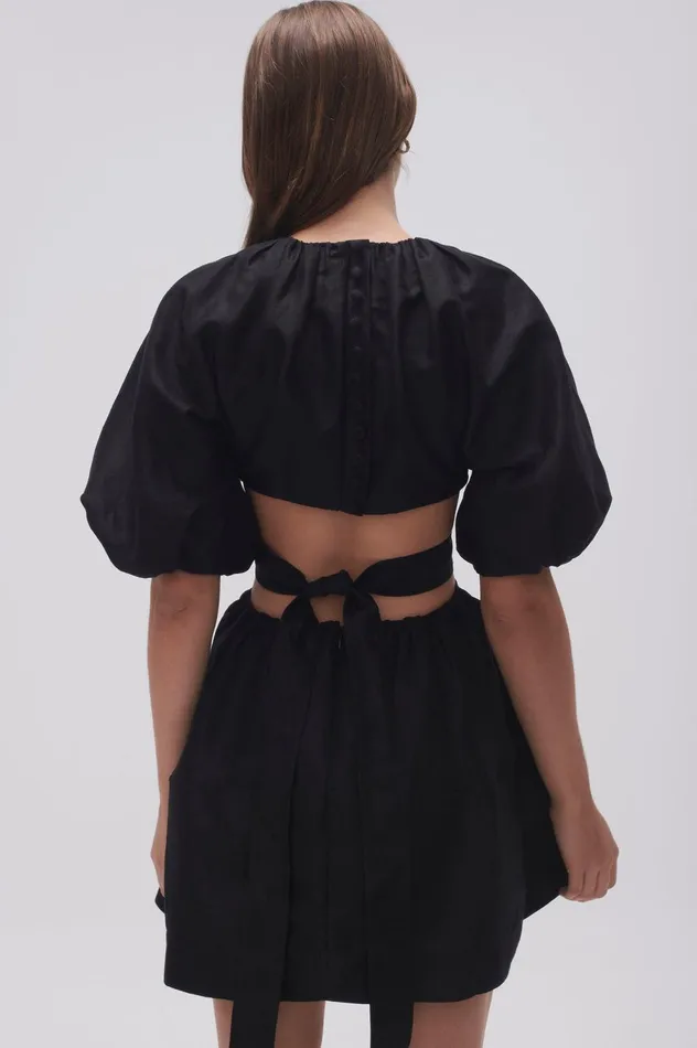 Mimosa Cut Out Mini Dress Black Women Aje Mini Dresses