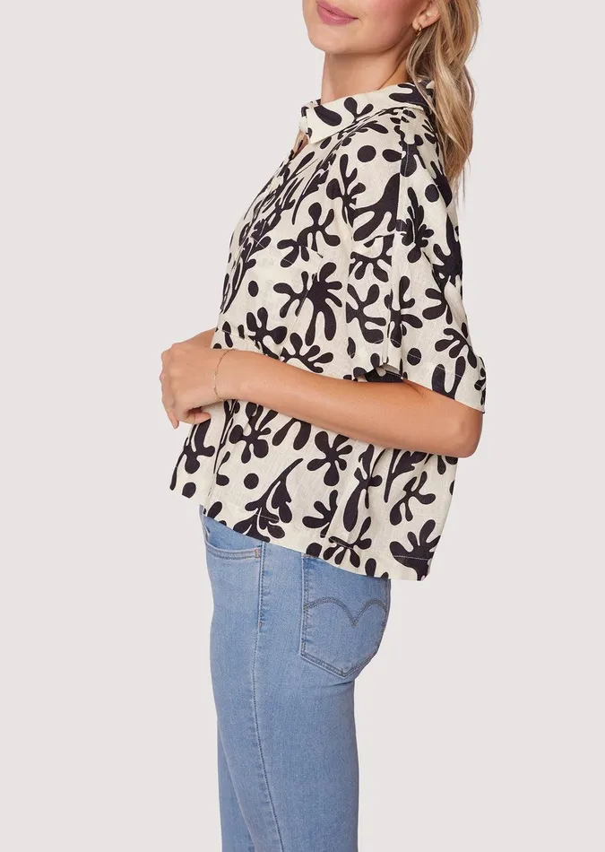 Minerva039s Spell Boxy Short Sleeve Top Blackwhite Women Lost Wander Tops