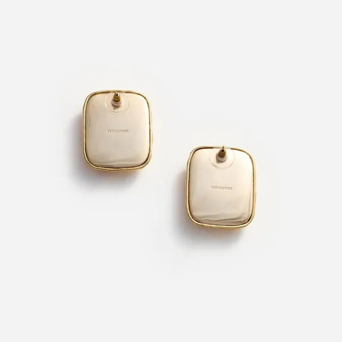 Mottled Gold Pearl Earrings Women Self Portrait Jewellery Mottled Gold Pearl Earrings Women Self Portrait Jewellery