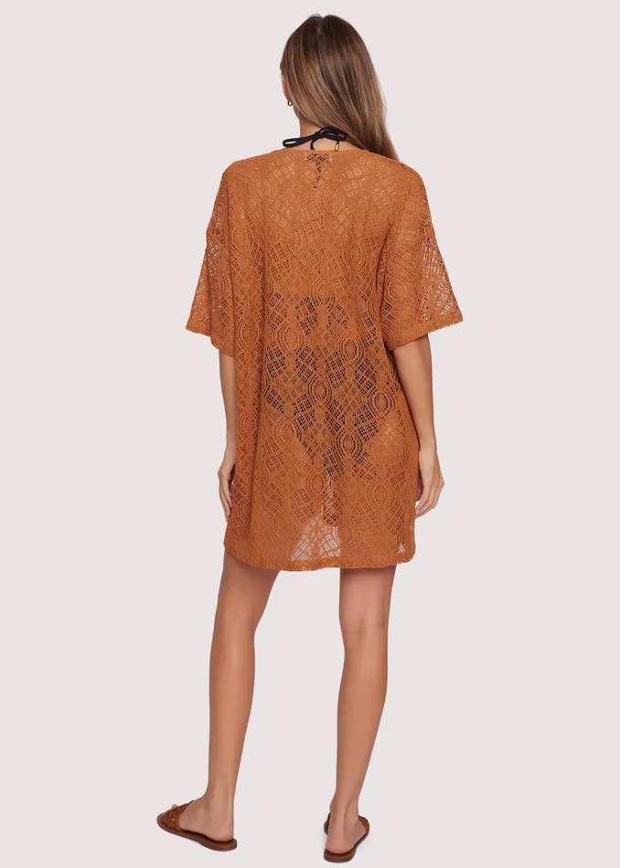 Mountain Tea Mini Dress Brown Women Lost Wander Dresses