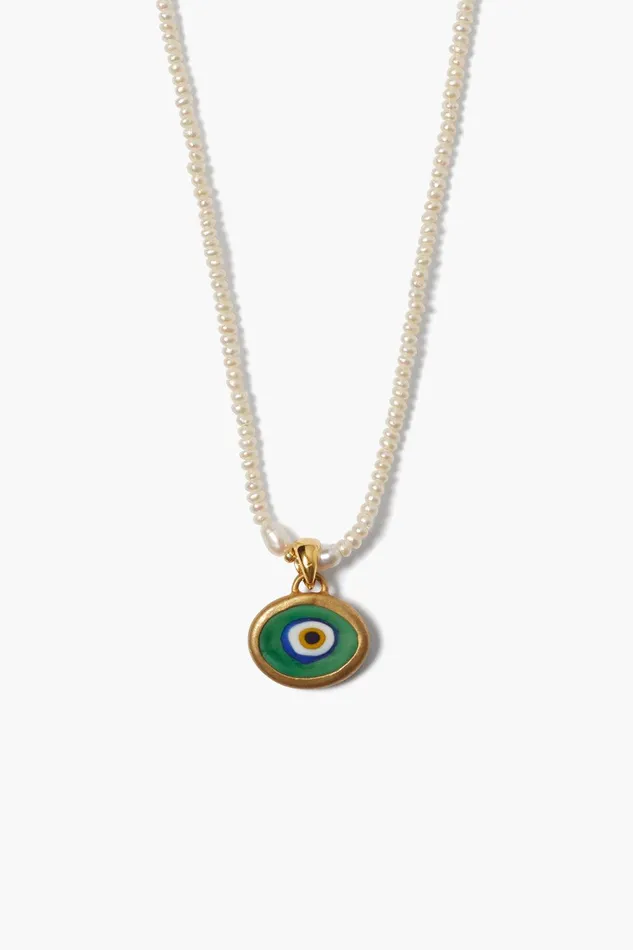 Mya Evil Eye Necklace White Pearl Women Chan Luu Necklaces