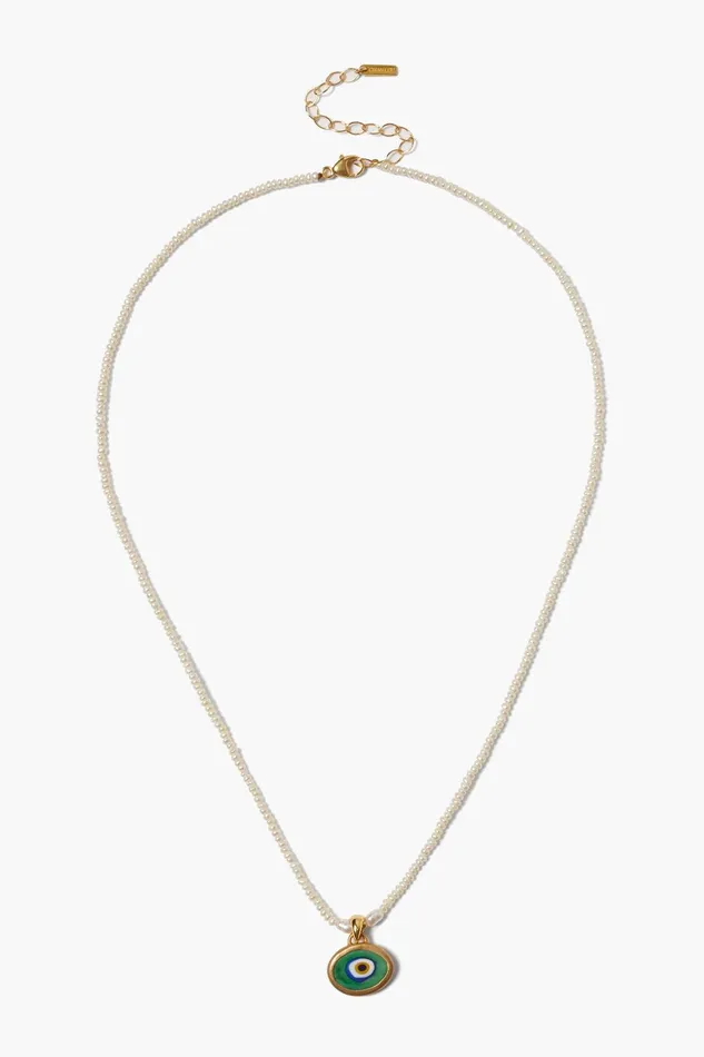 Mya Evil Eye Necklace White Pearl Women Chan Luu Necklaces