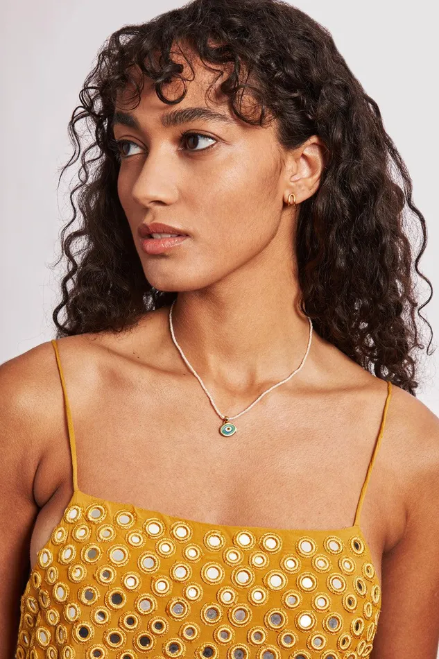 Mya Evil Eye Necklace White Pearl Women Chan Luu Necklaces