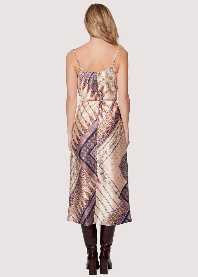 New Frontier Midi Dress Creammulti Women Lost Wander Dresses