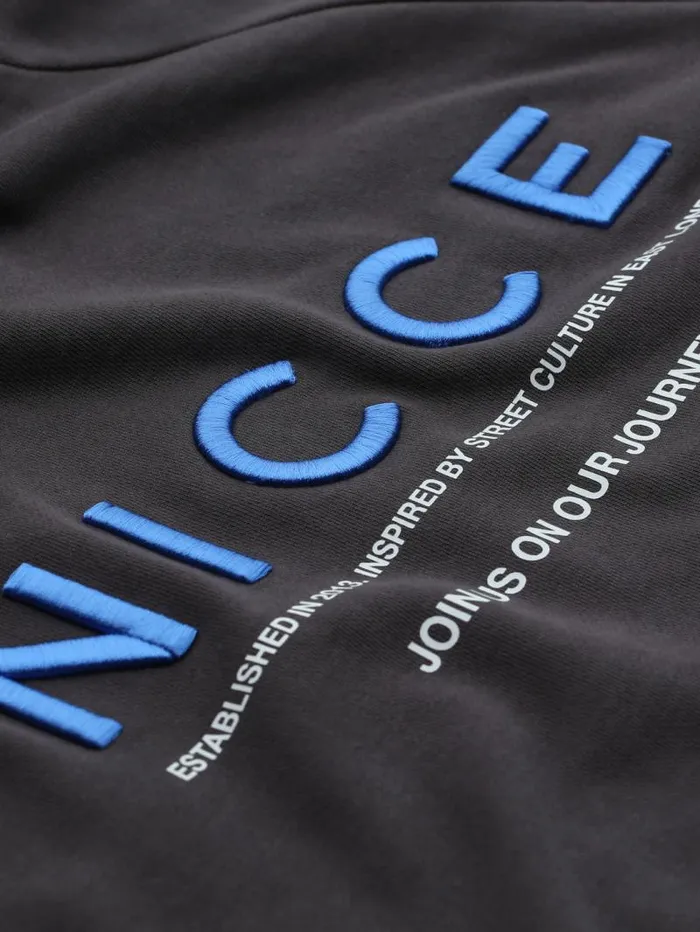 NICCE Tracksuit Sets Mens NICCE Script Essentials Hoodie and Jogger Tracksuit Set Grey