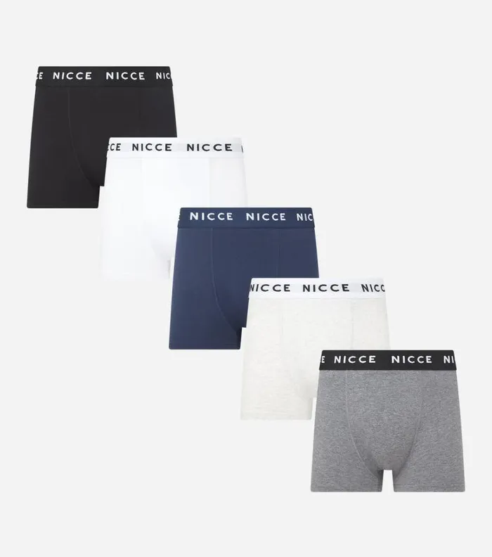 NICCE Underwear Mens NICCE 5 Pack Boxers Tarron Multi