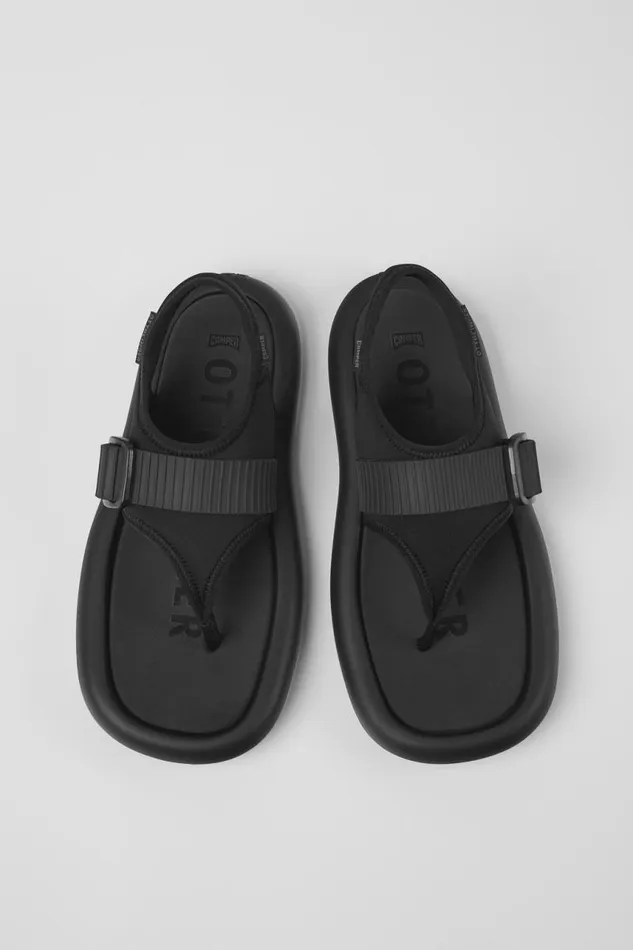Non Leather Shoes Men Camper Camper X Ottolinger Black Sandals By Camper X Ottolinger