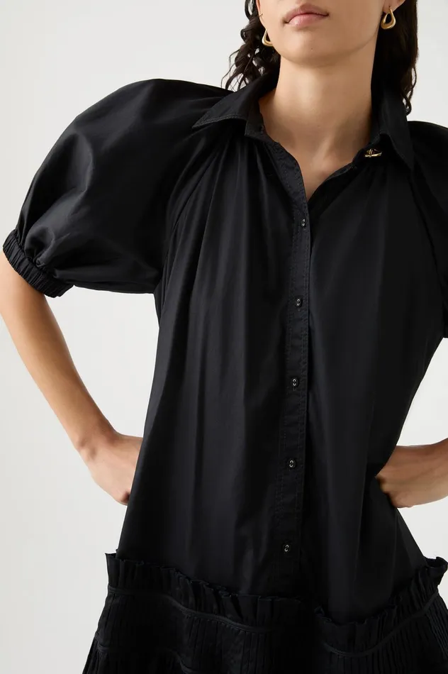 Novella Midi Smock Dress Black Women Aje Black Dresses