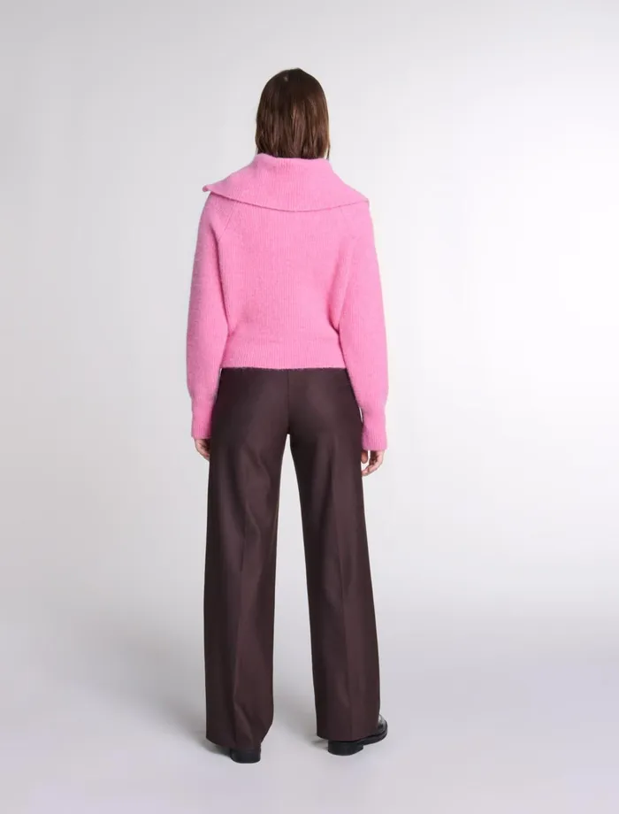 Pants and Jeans Women Maje WideLeg Suit Trousers Brown